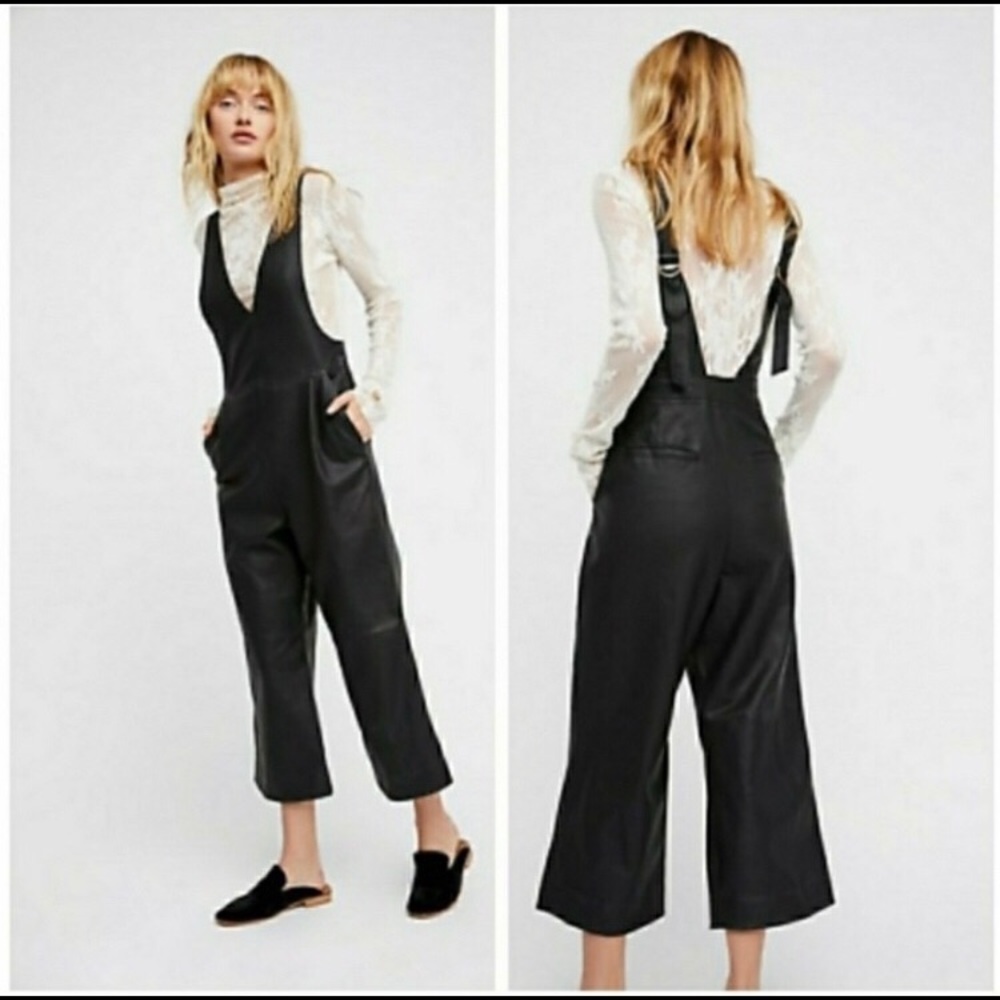 Fiona Vegan Leather Jumpsuit